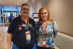 Larry Krainson, W1AST, with Saturday Grand Banquet Guest Speaker Dr. Tamitha Skov, WX6SWW