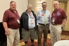 L-R: HamXposition General Chair Bob DeMattia, K1IW; Prize Chair Larry Krainson, W1AST; Marketing & Promotion Chair Phil Temples, K9HI; Brochure Production Manager Larry Banks, W1DYJ