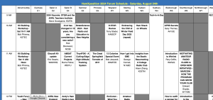 Screenshot of 2024 program schedule