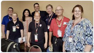 Matt & Danielle Noyes posed with the SKYWARN crew at HamXposition