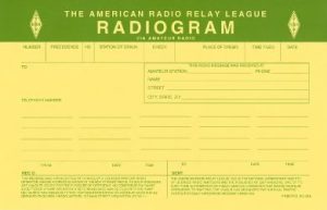 NTS radiogram form